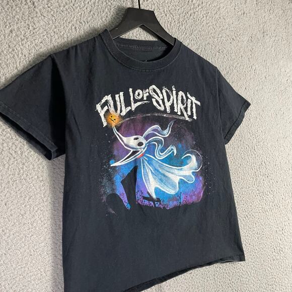 Disney Nightmare Before Christmas Full of Spirit T-Shirt Youth M Zero Black - Picture 3 of 5
